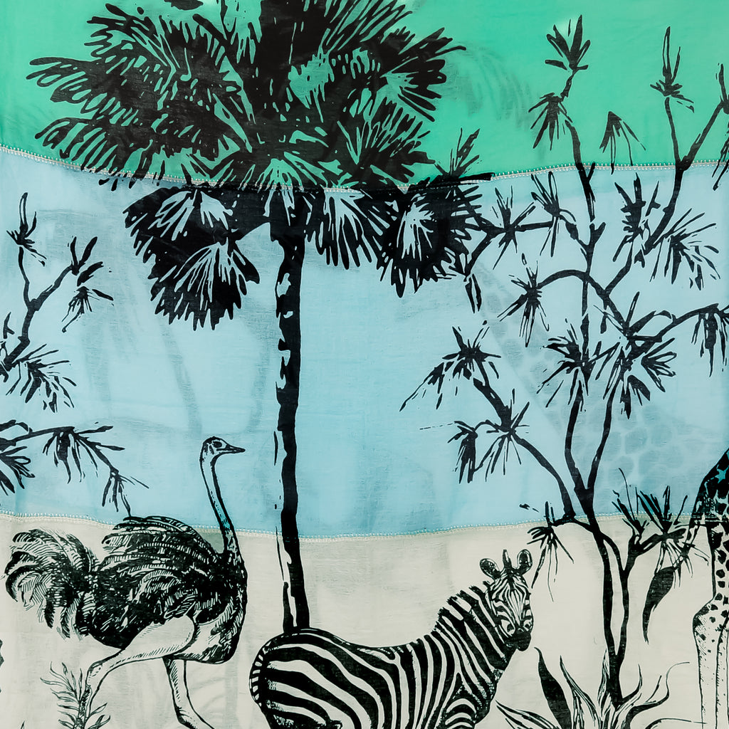 SAFARI 3 COLOR FELTED CASHMERE SCARF