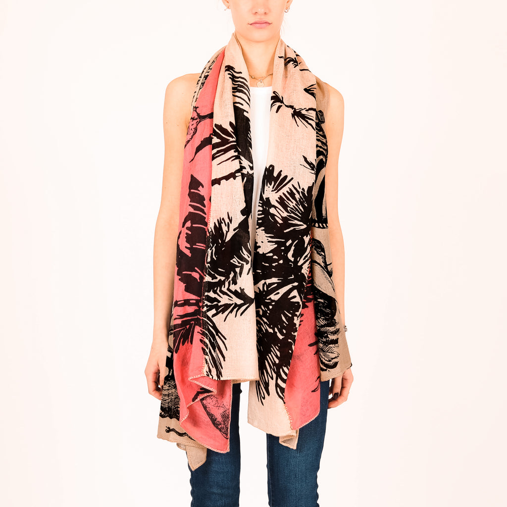 SAFARI 3 COLOR FELTED CASHMERE SCARF