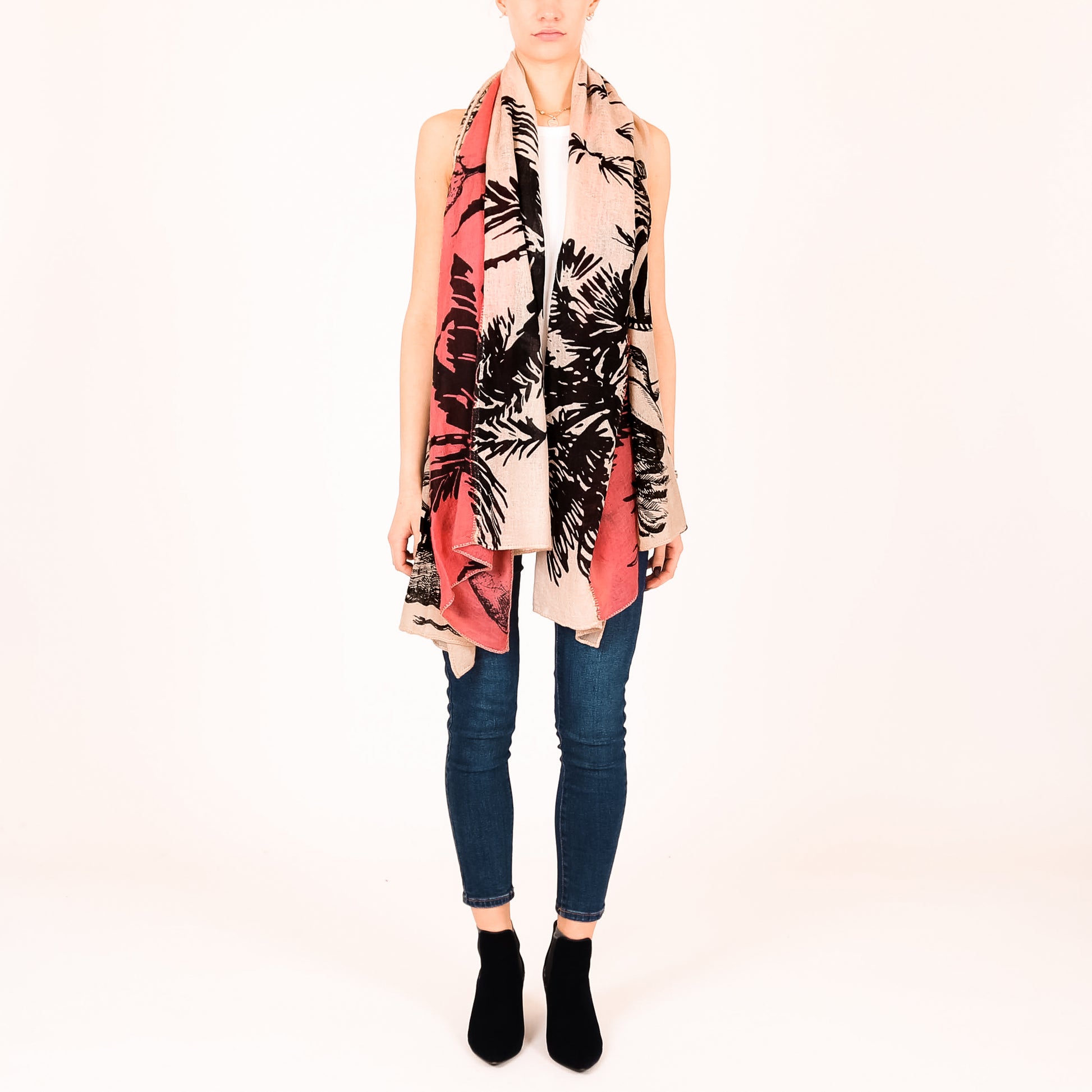 SAFARI 3 COLOR FELTED CASHMERE SCARF