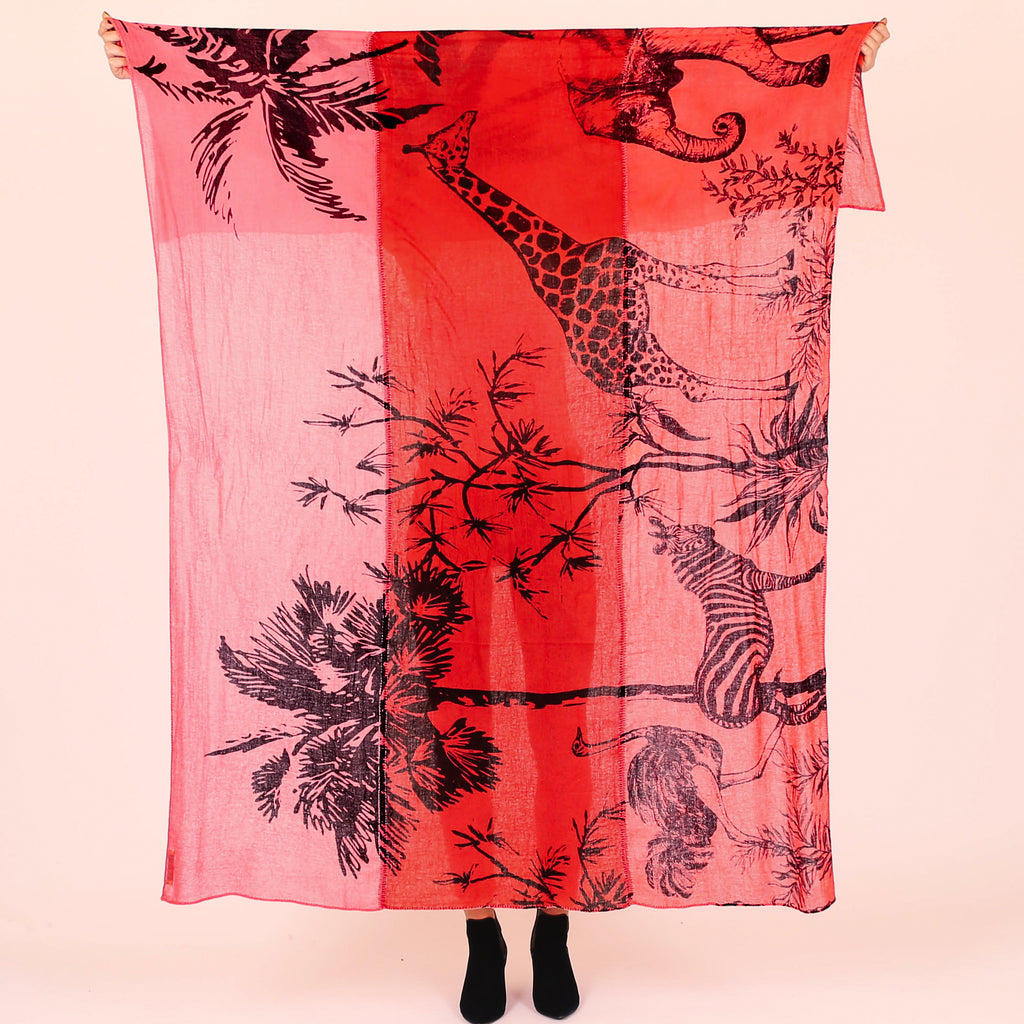 SAFARI 3 COLOR FELTED CASHMERE SCARF