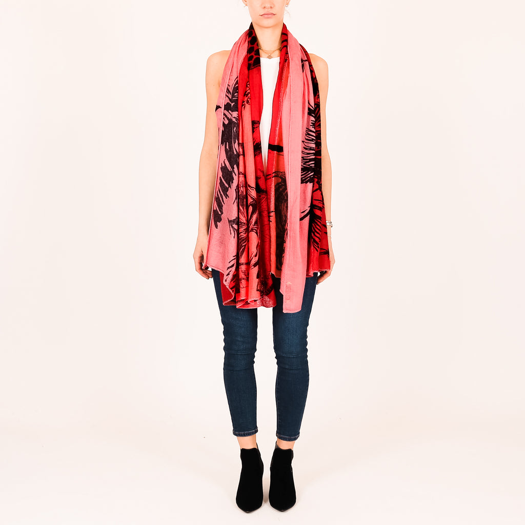 SAFARI 3 COLOR FELTED CASHMERE SCARF