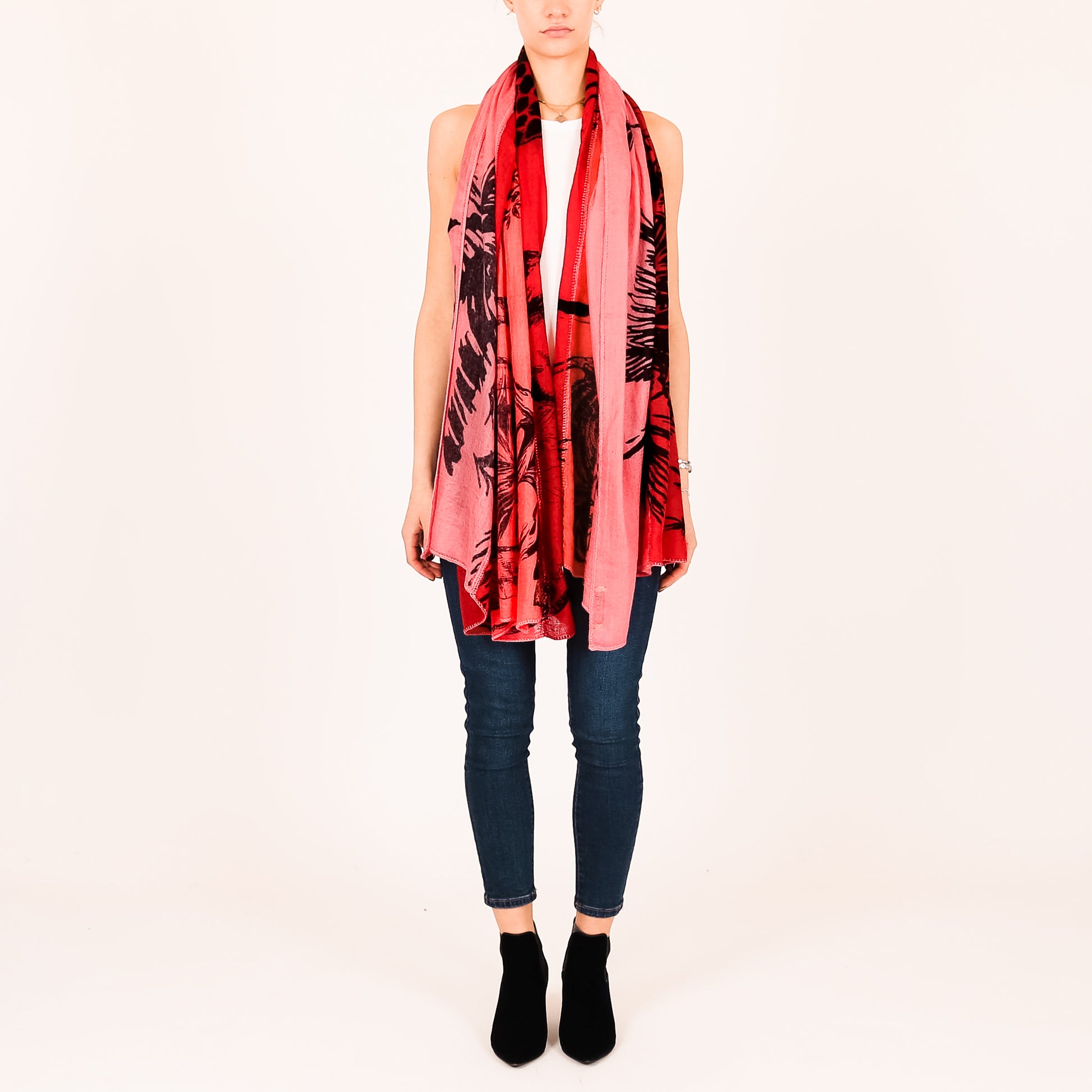 SAFARI 3 COLOR FELTED CASHMERE SCARF