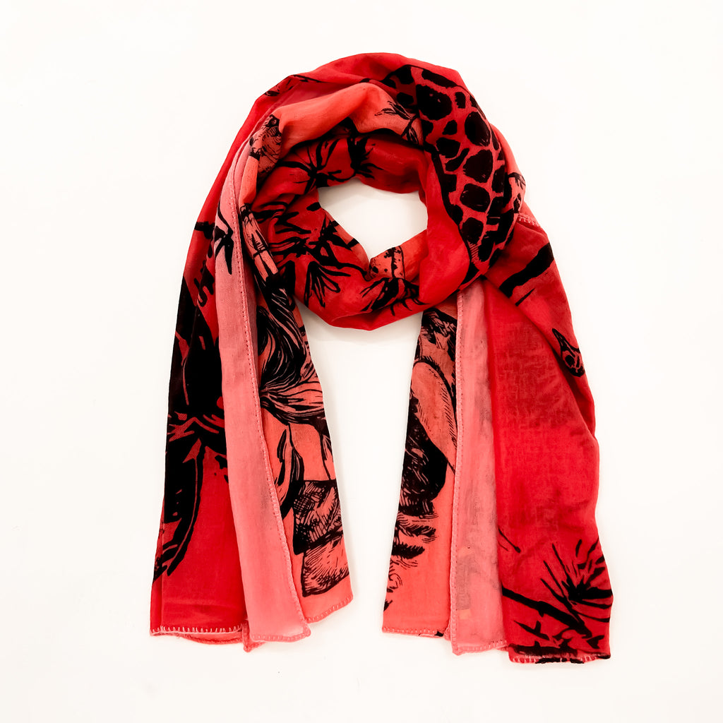 SAFARI 3 COLOR FELTED CASHMERE SCARF