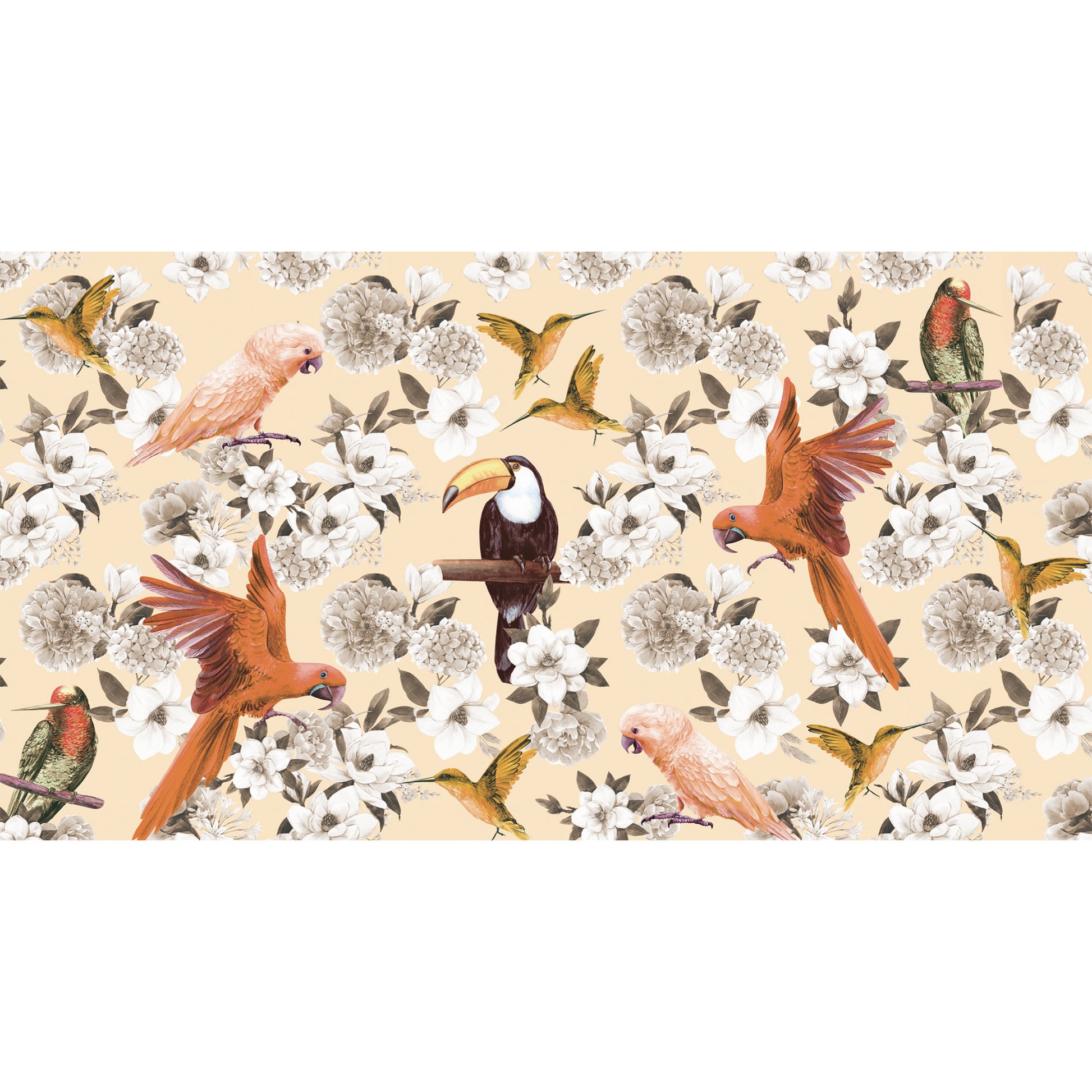 SUMMER BIRDS CASHMERE SCARF