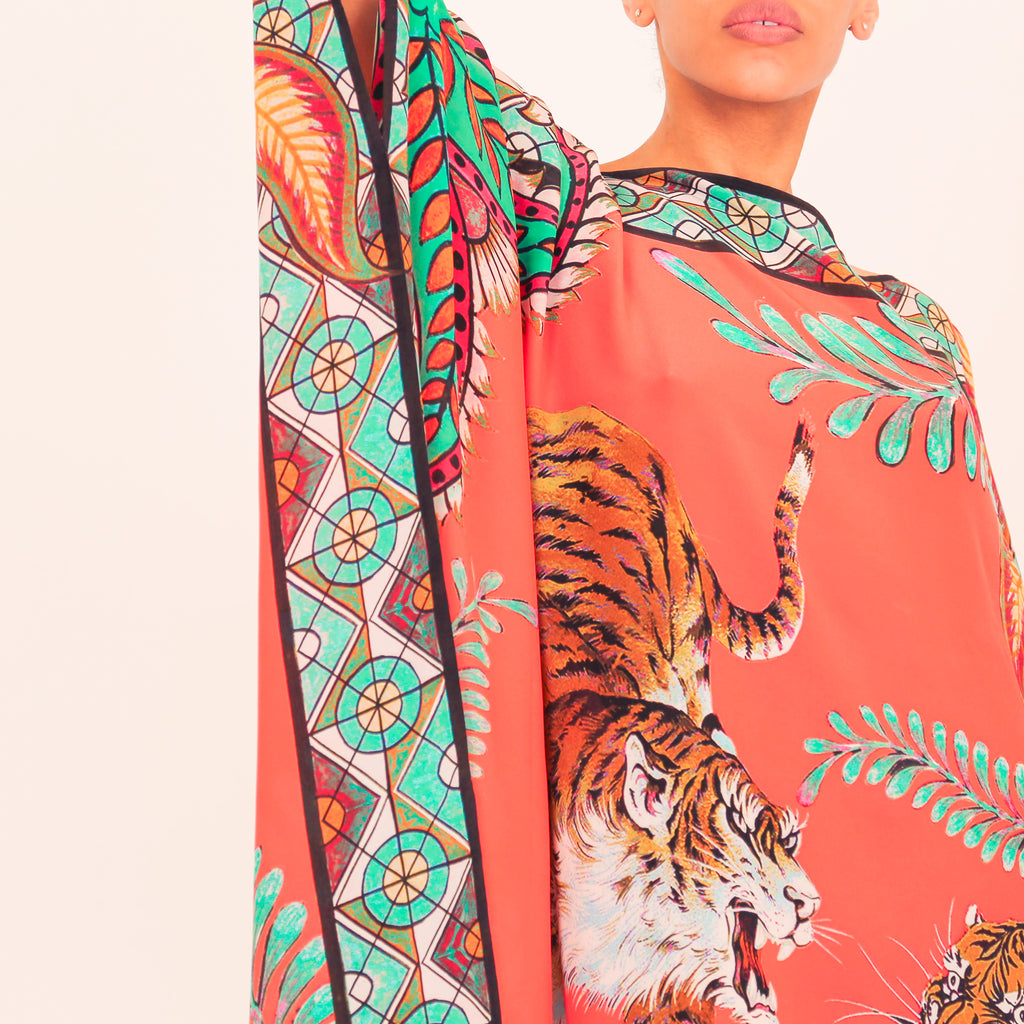 TIGER & JUNGLE SILK TUNIC