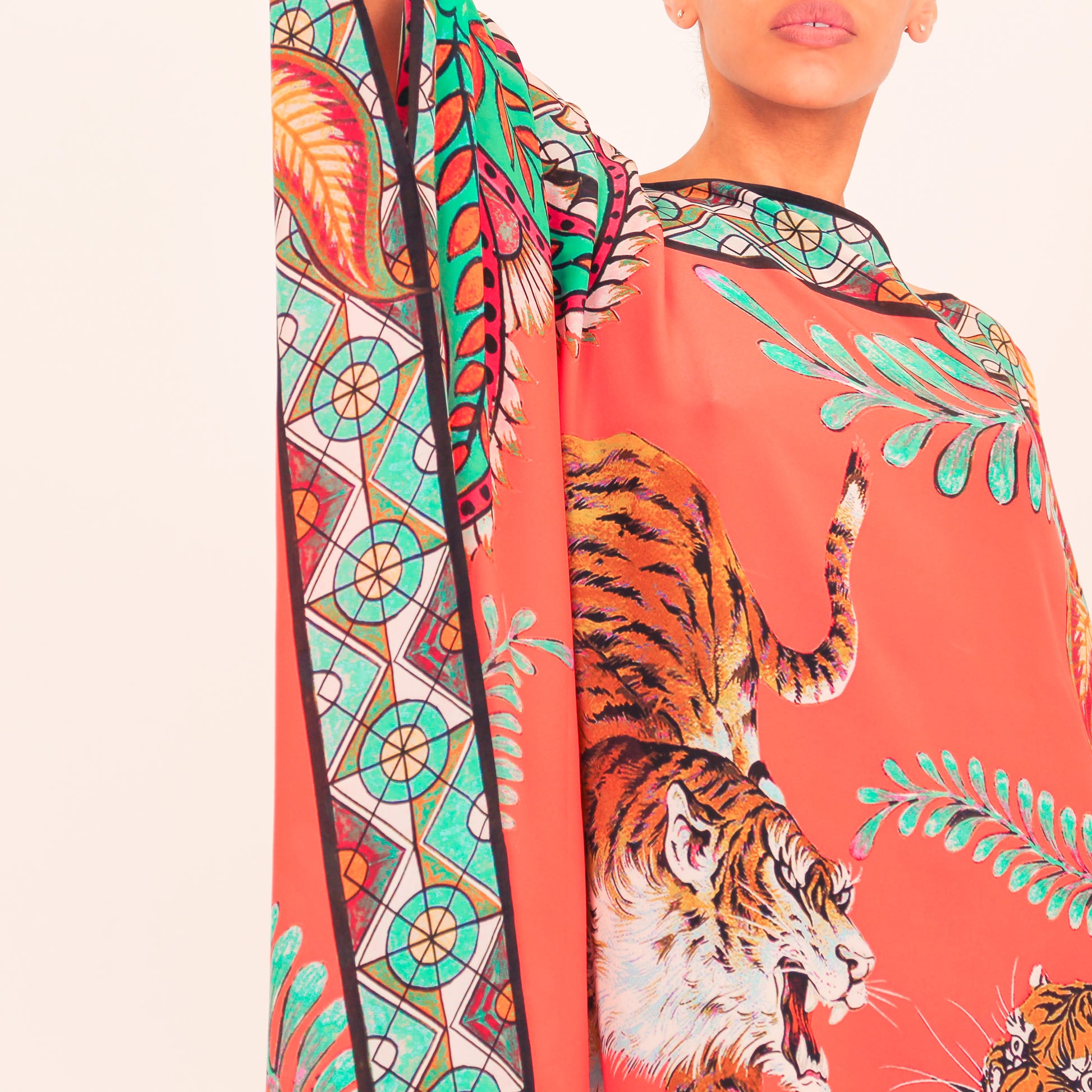 TIGER & JUNGLE SILK TUNIC