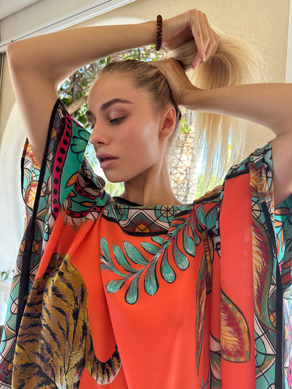 TIGER & JUNGLE SILK TUNIC