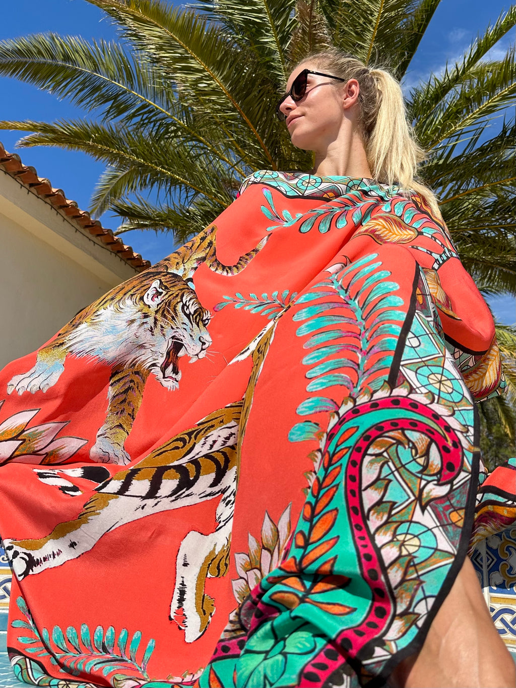 TIGER & JUNGLE SILK TUNIC