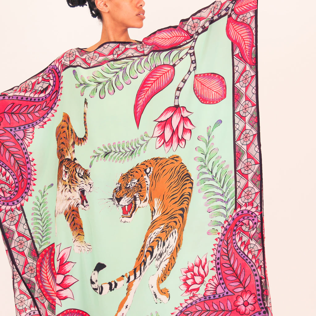TIGER & JUNGLE SILK TUNIC