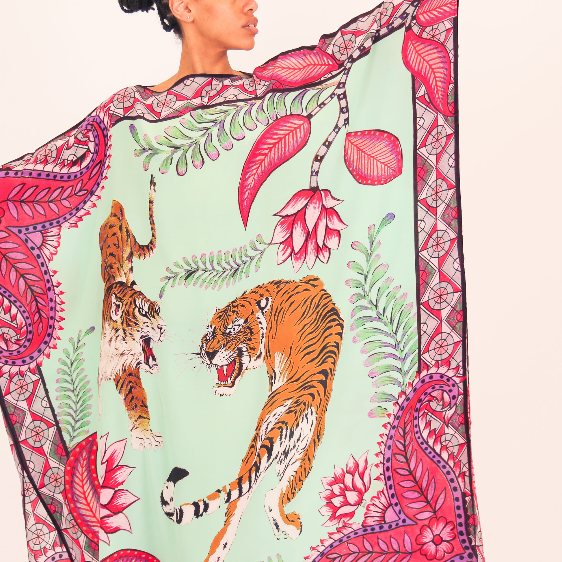 TIGER & JUNGLE SILK TUNIC