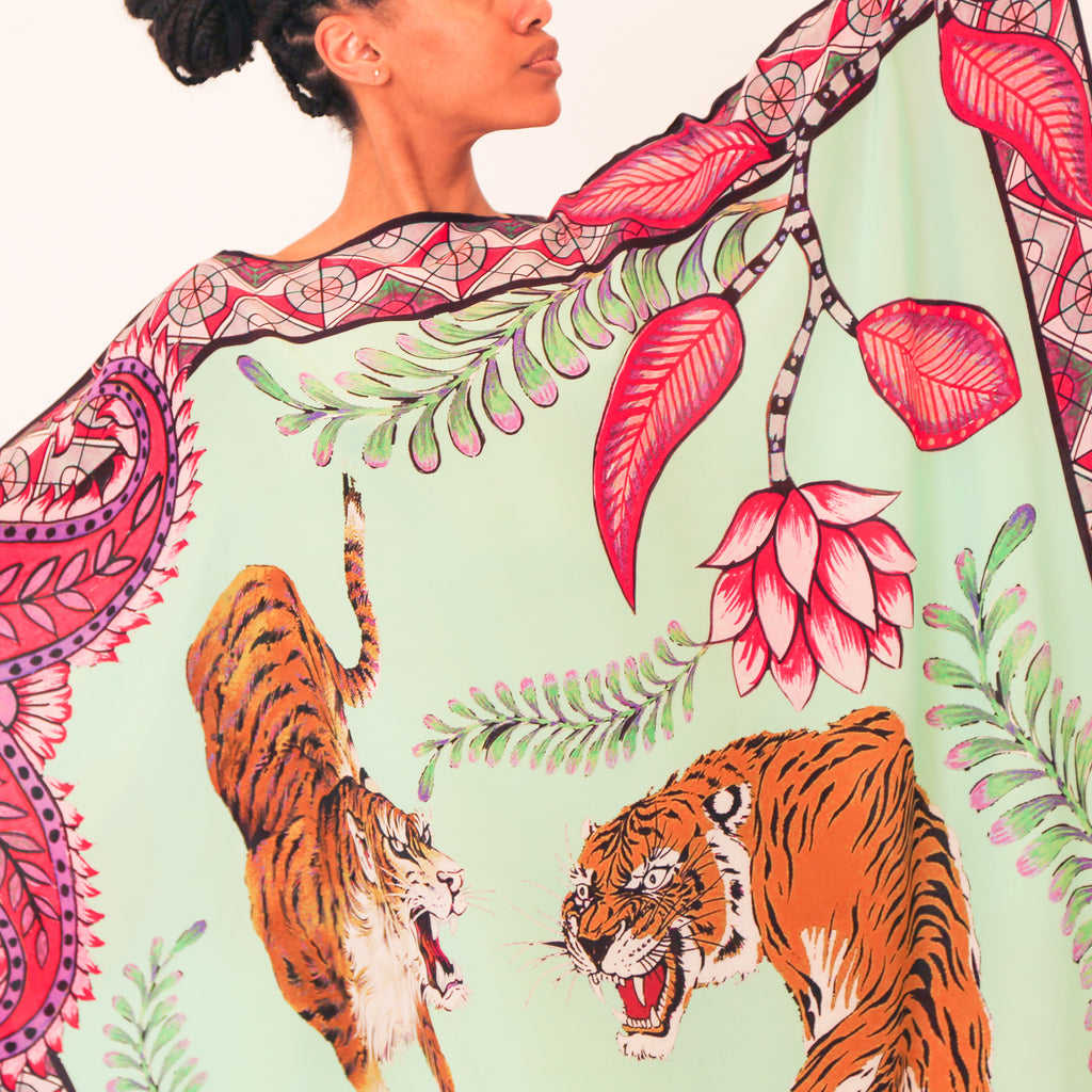 TIGER & JUNGLE SILK TUNIC
