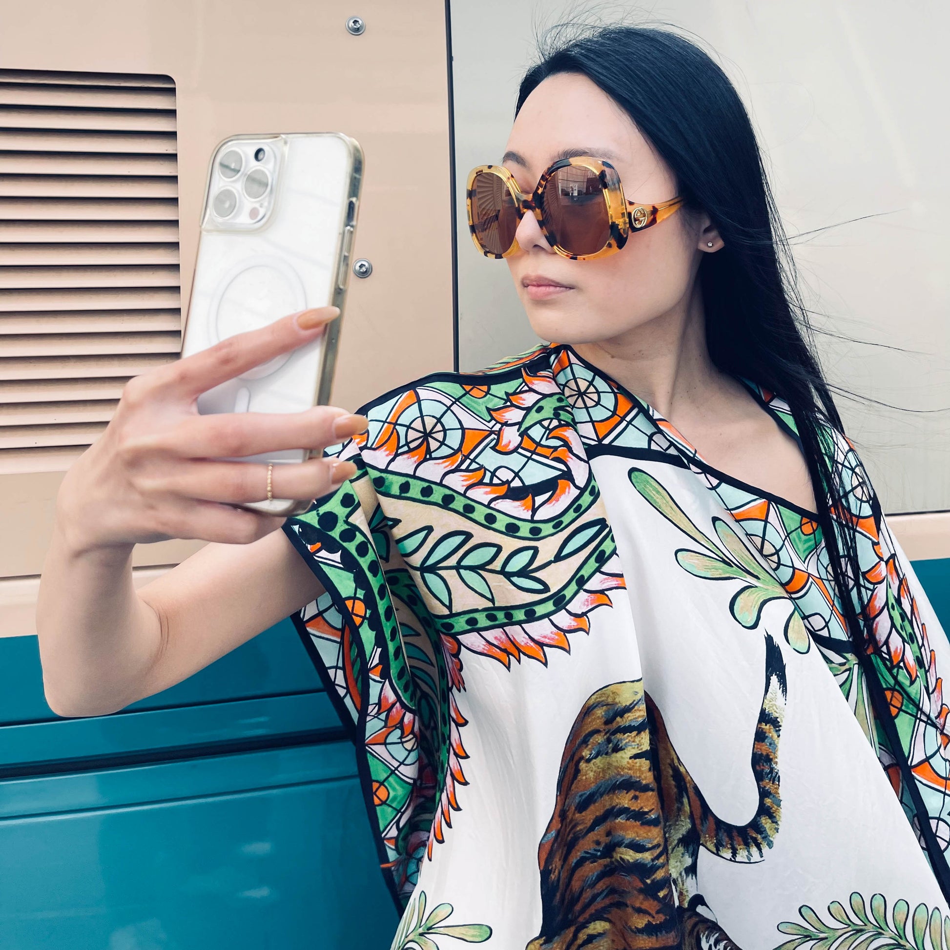 TIGER & JUNGLE SILK TUNIC