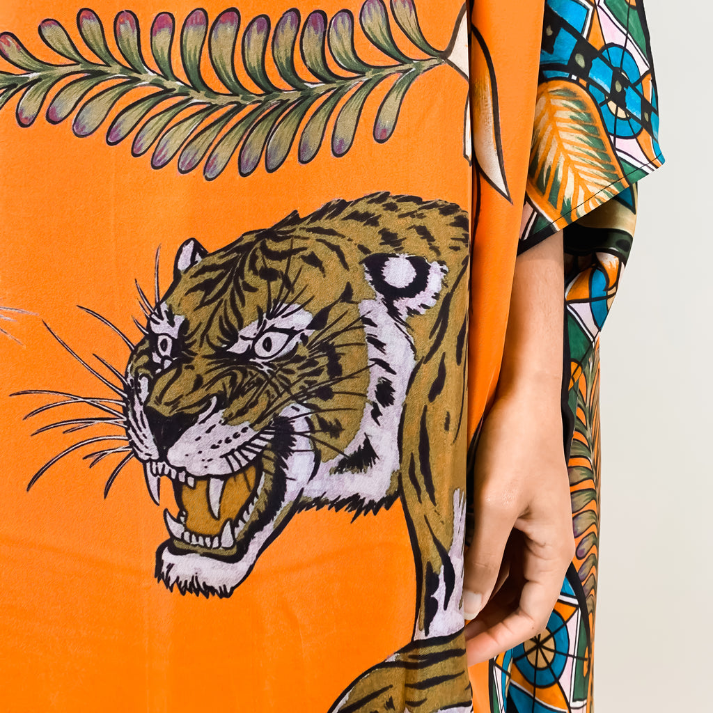 TIGER & JUNGLE SILK TUNIC