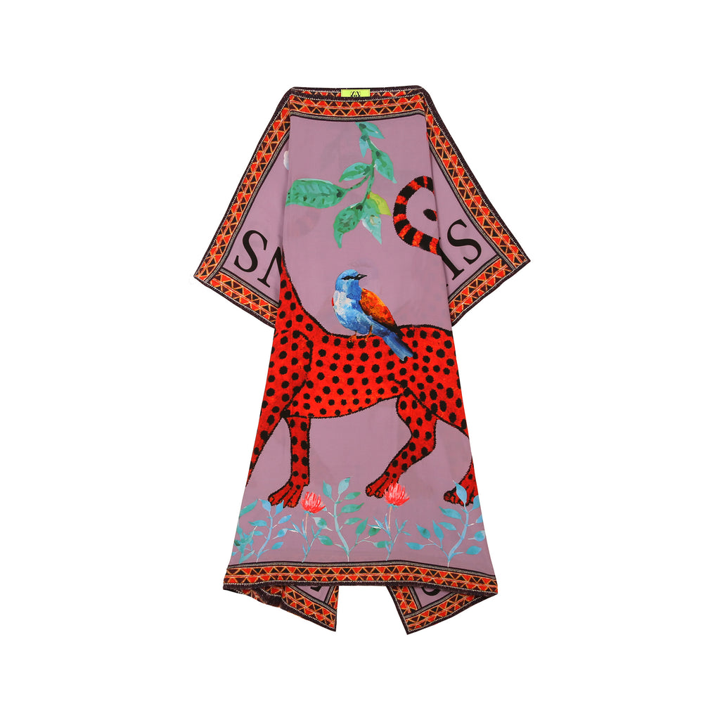 VENICE LEO SILK TUNIC - PLUM