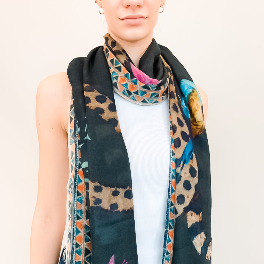 VENICE LEOPARD CASHMERE SCARF