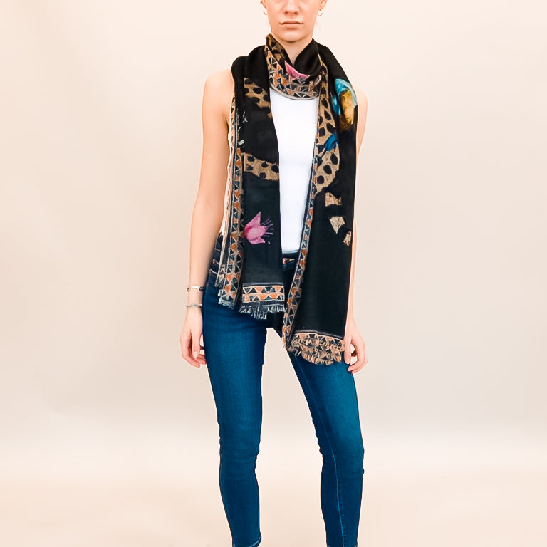 VENICE LEOPARD CASHMERE SCARF