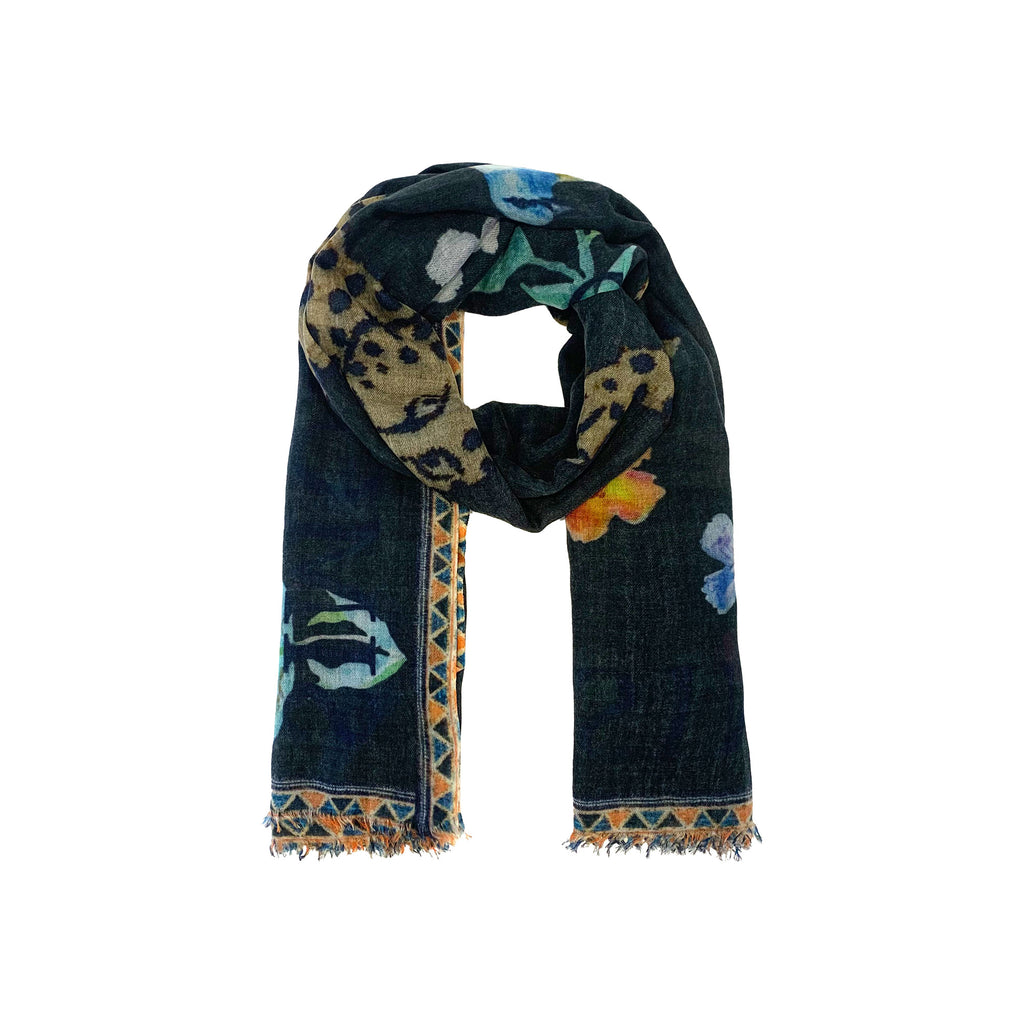 VENICE LEOPARD CASHMERE SCARF