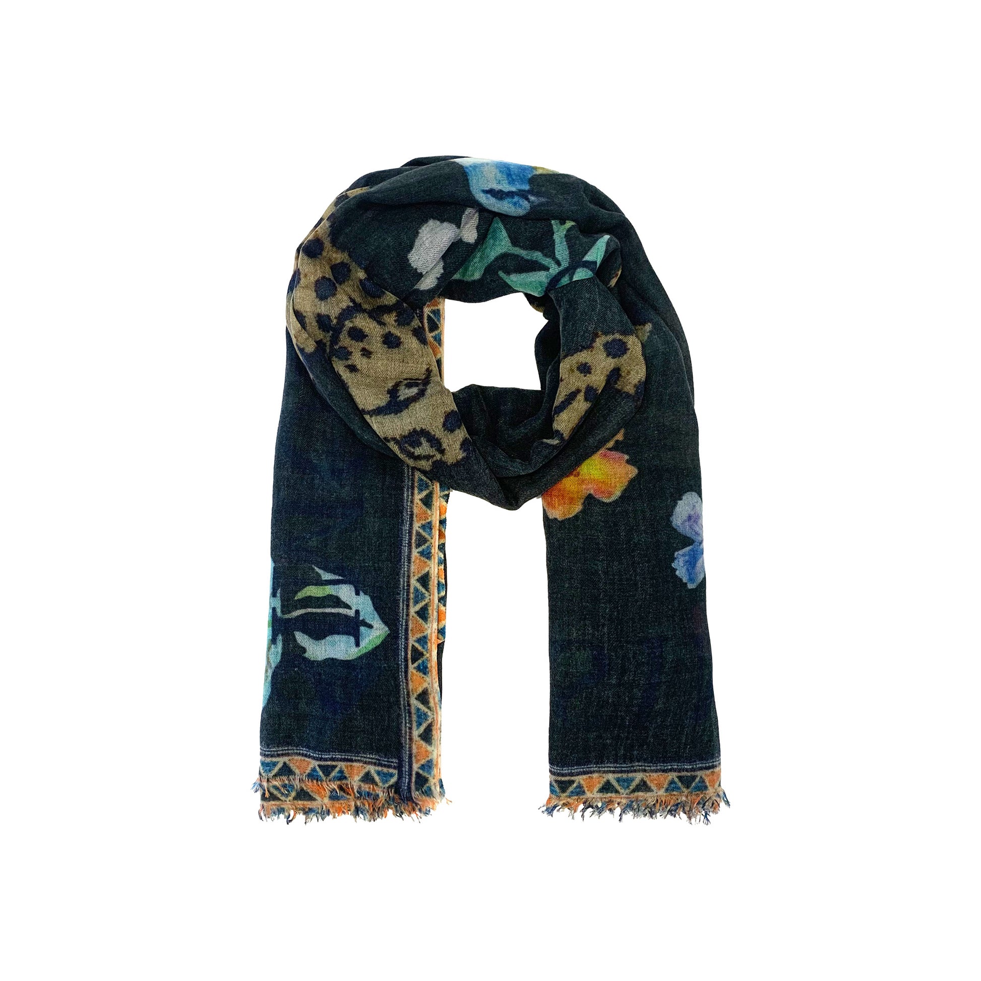 VENICE LEOPARD CASHMERE SCARF