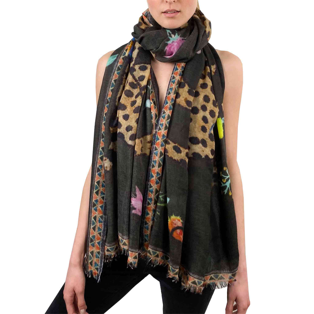 VENICE LEOPARD CASHMERE SCARF