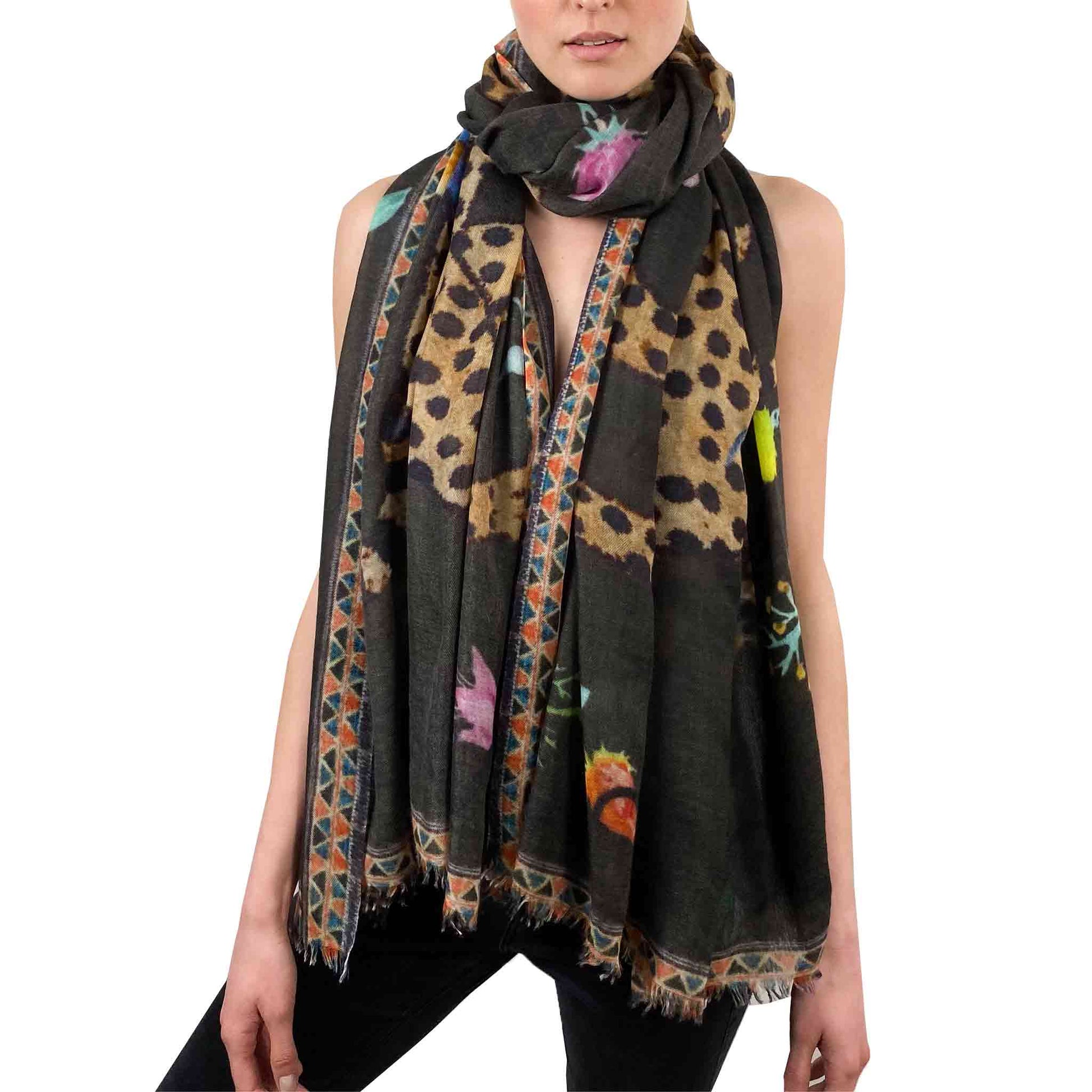 VENICE LEOPARD CASHMERE SCARF