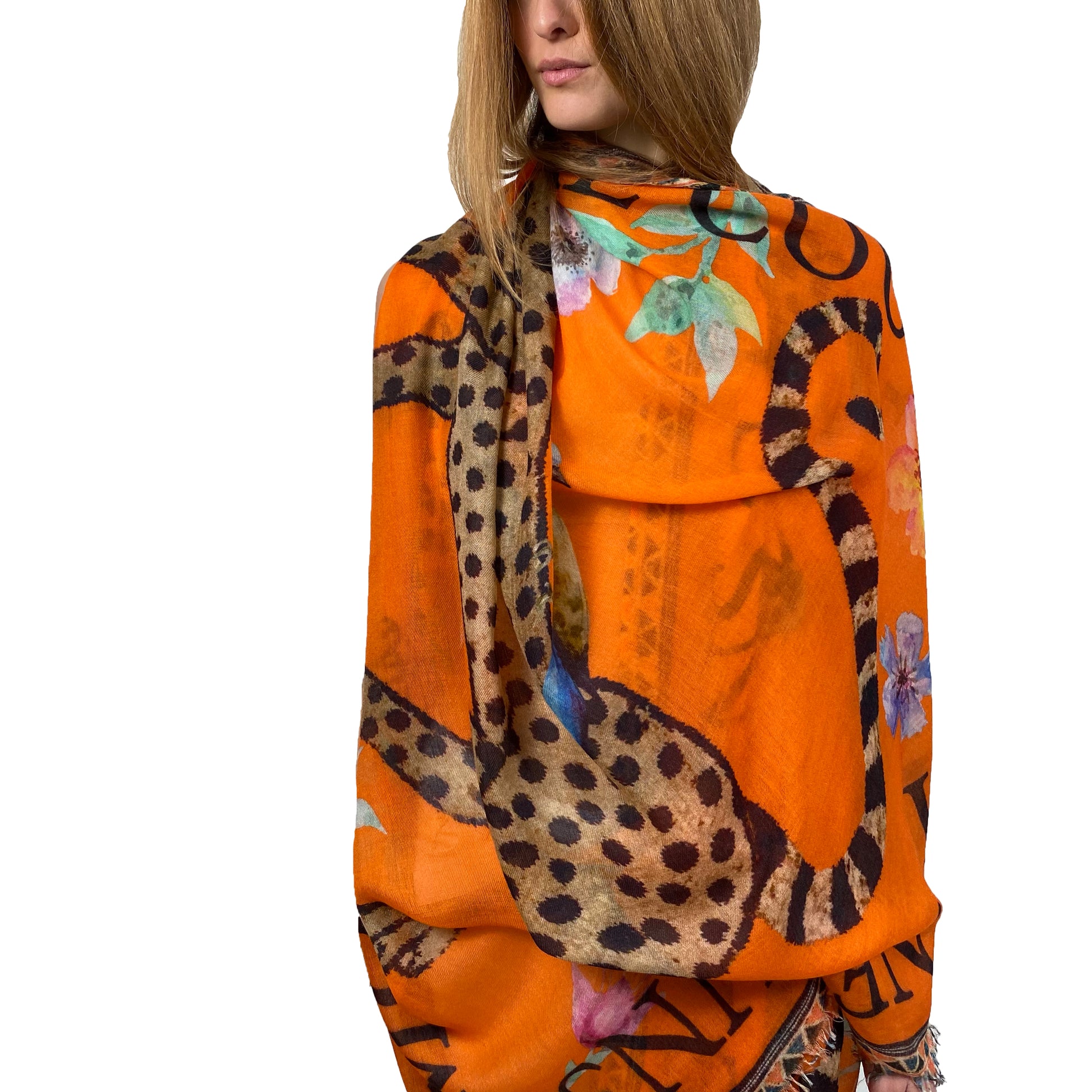 VENICE LEOPARD CASHMERE SCARF