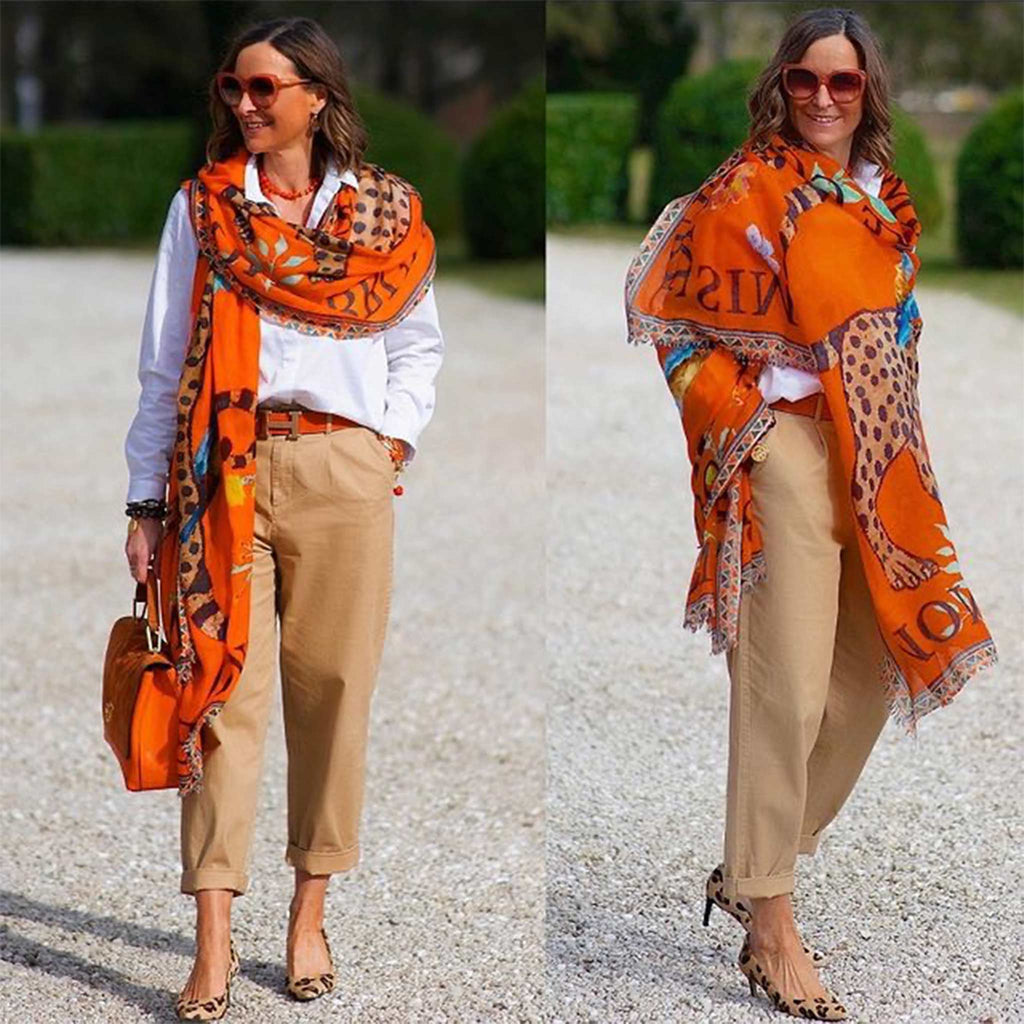 VENICE LEOPARD CASHMERE SCARF