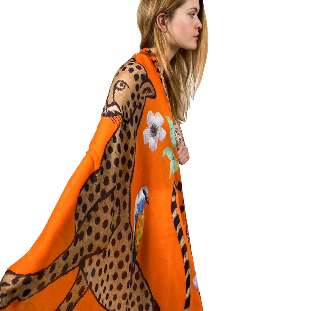 VENICE LEOPARD CASHMERE SCARF