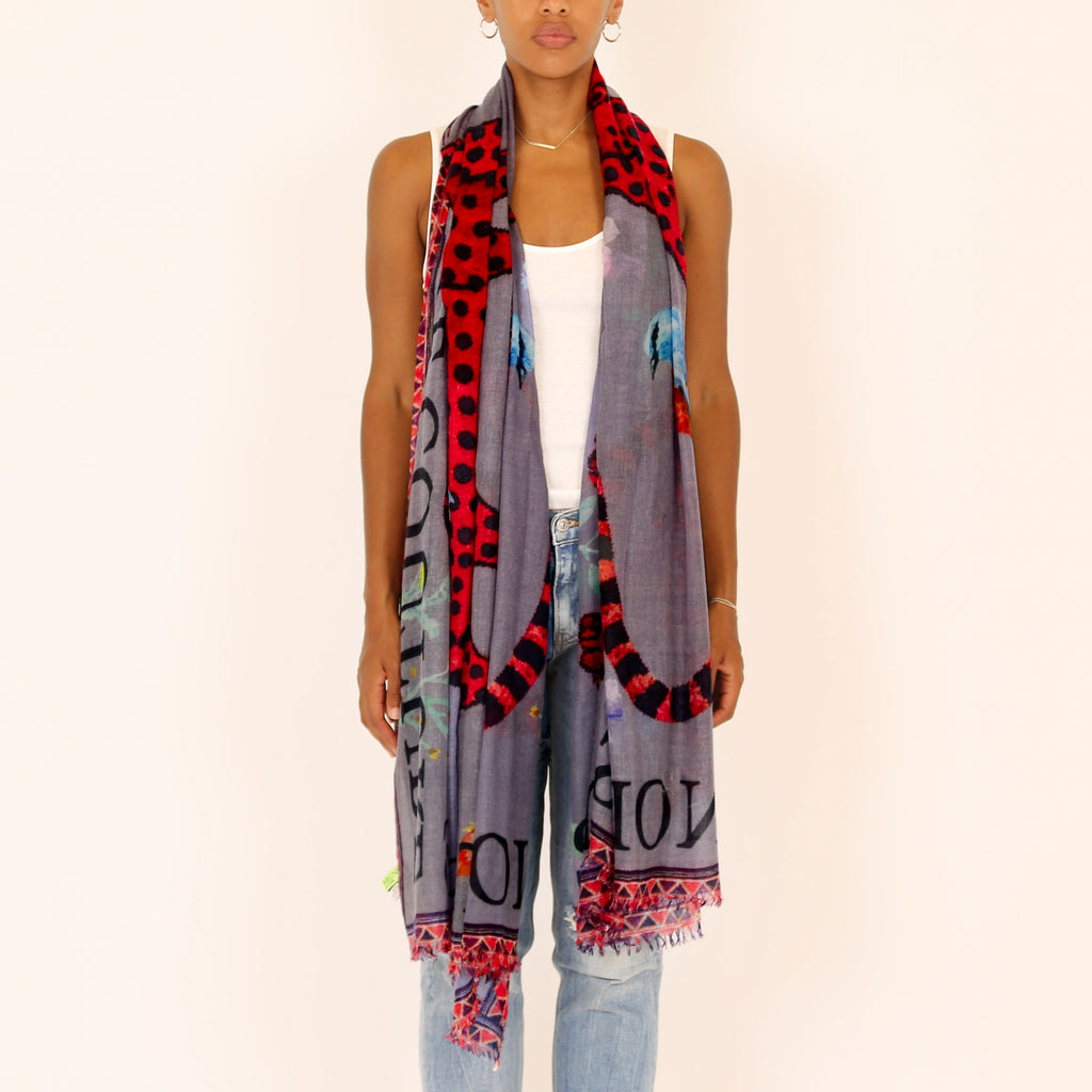 VENICE LEOPARD CASHMERE SCARF