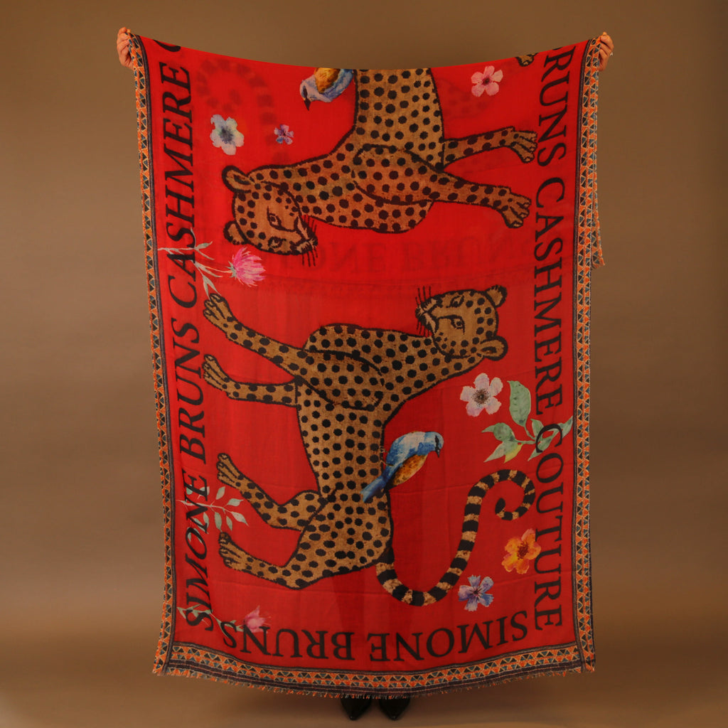 VENICE LEOPARD CASHMERE SCARF