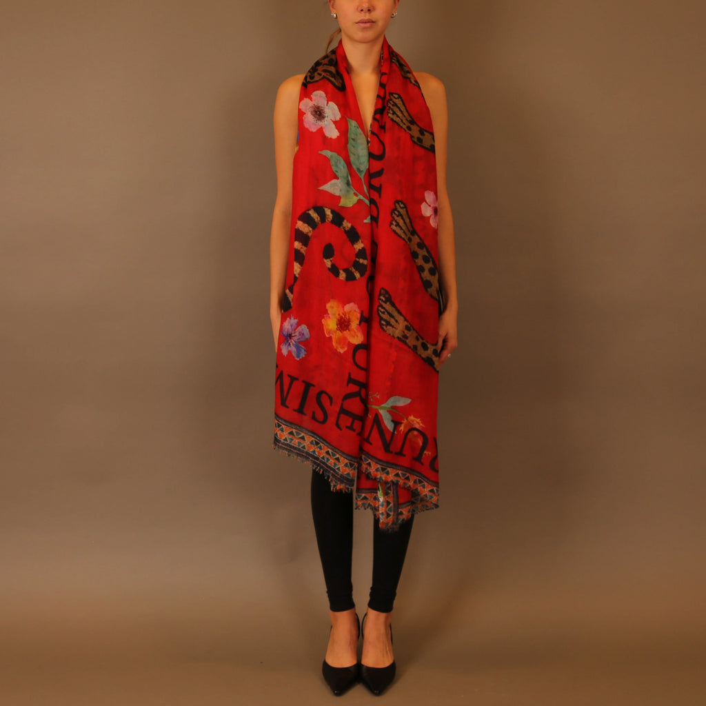 VENICE LEOPARD CASHMERE SCARF