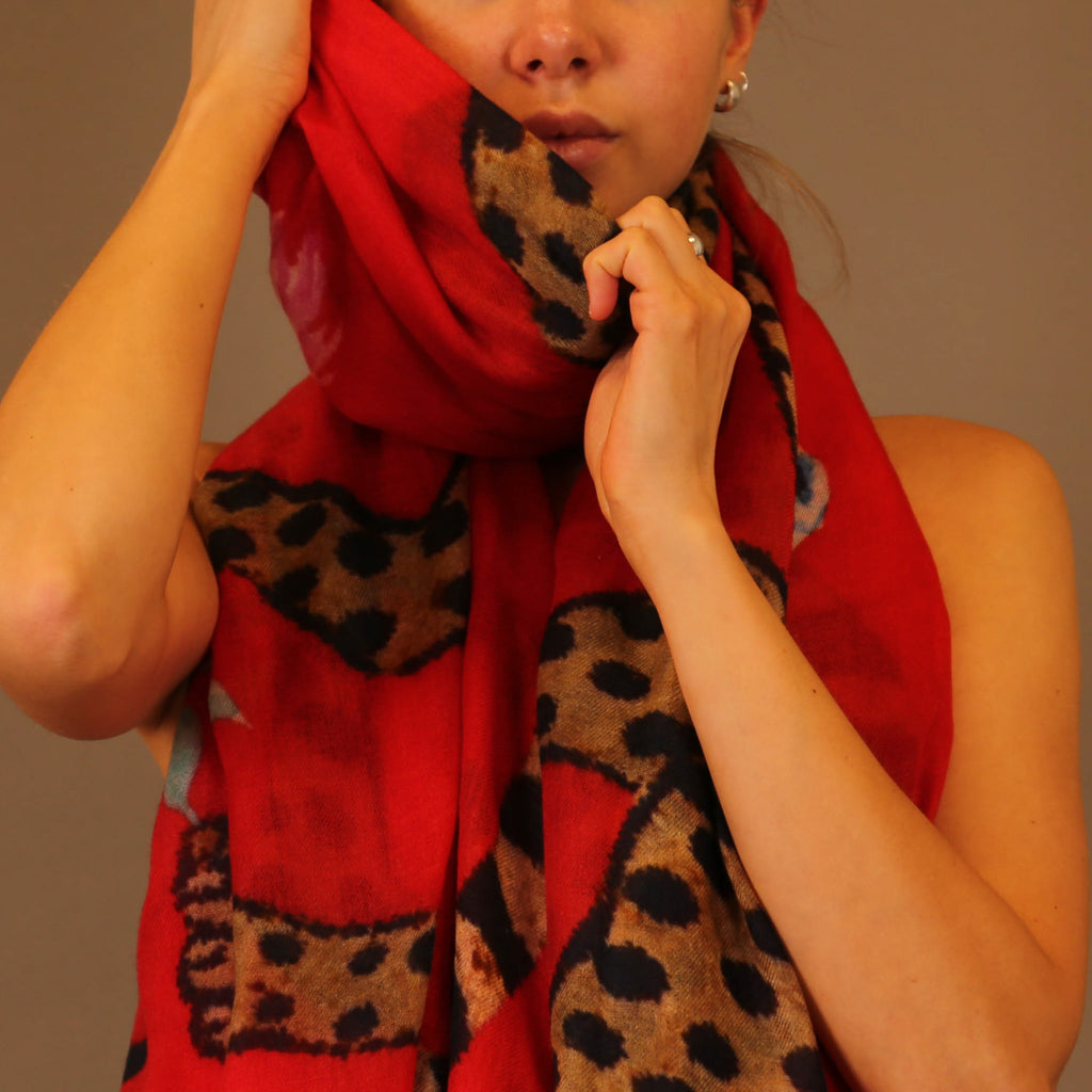 VENICE LEOPARD CASHMERE SCARF