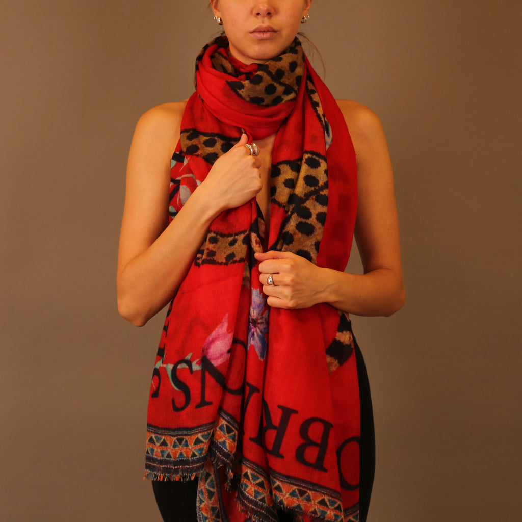 VENICE LEOPARD CASHMERE SCARF