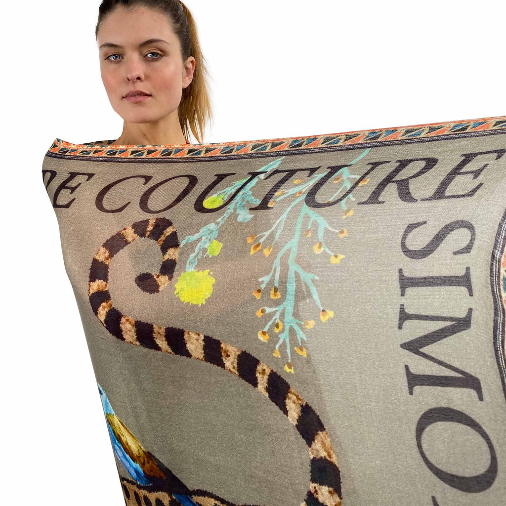 VENICE LEOPARD CASHMERE SCARF