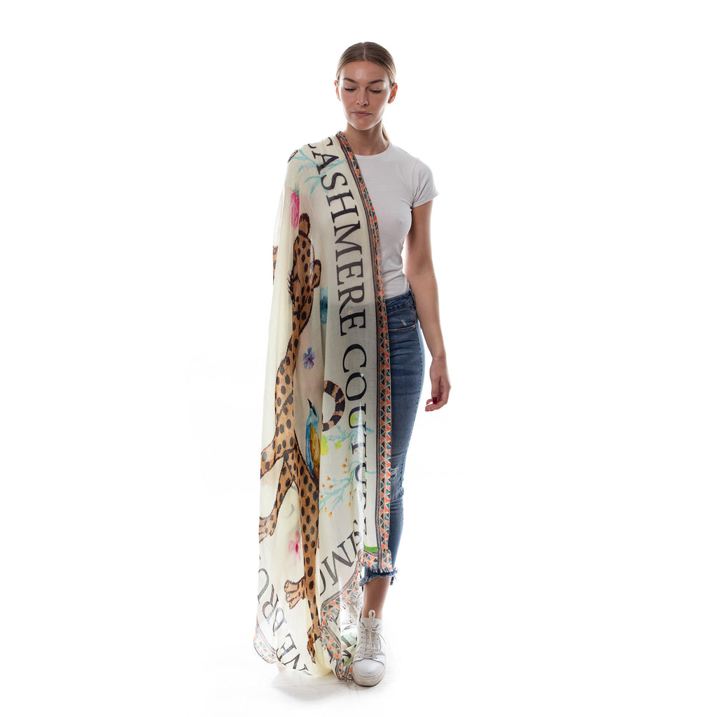 VENICE LEOPARD CASHMERE SCARF