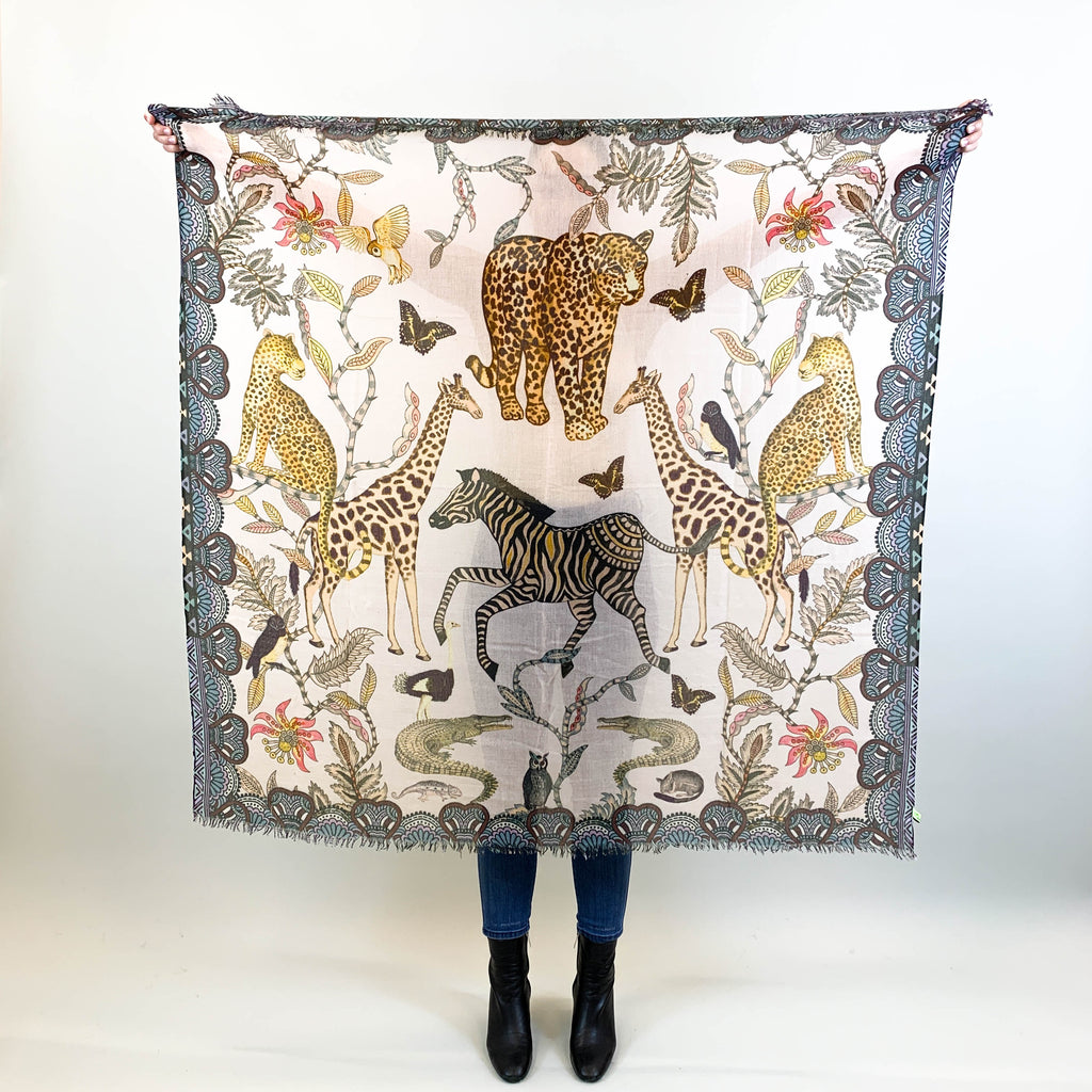 WILDLIFE CASHMERE SCARF