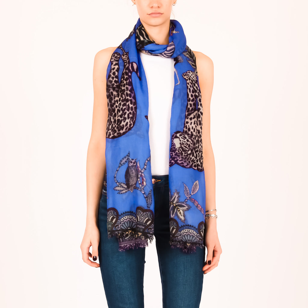 WILDLIFE CASHMERE SCARF