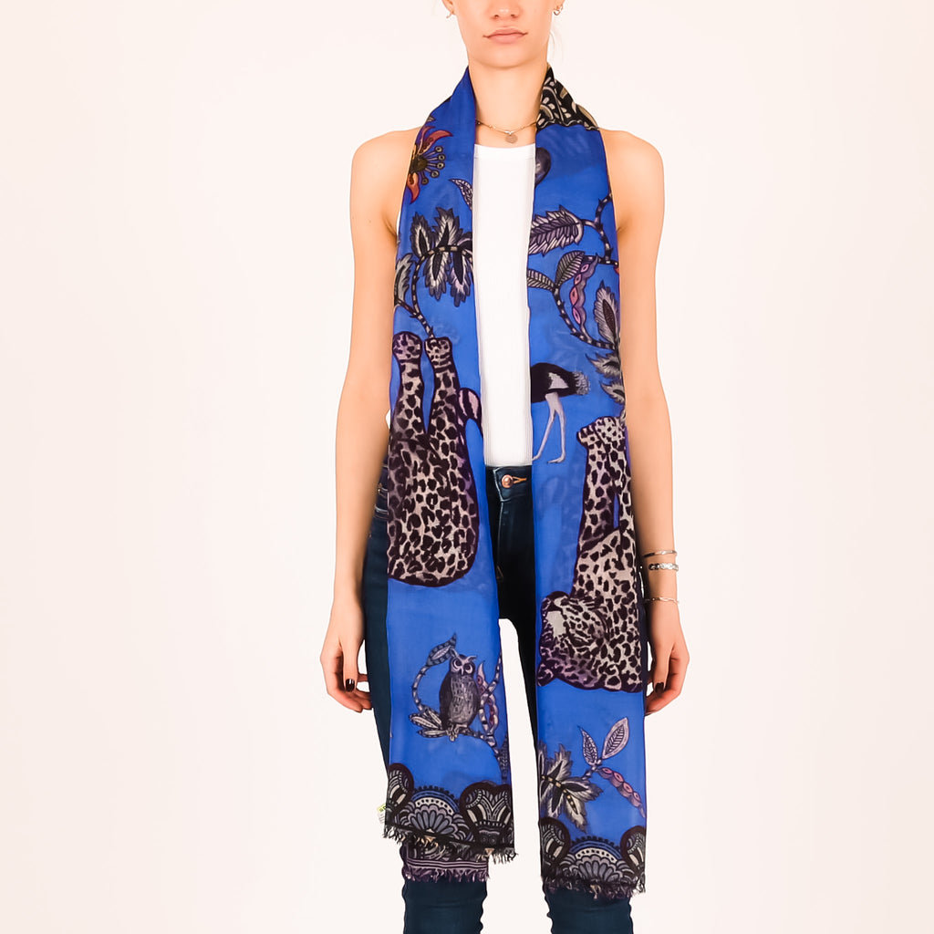 WILDLIFE CASHMERE SCARF