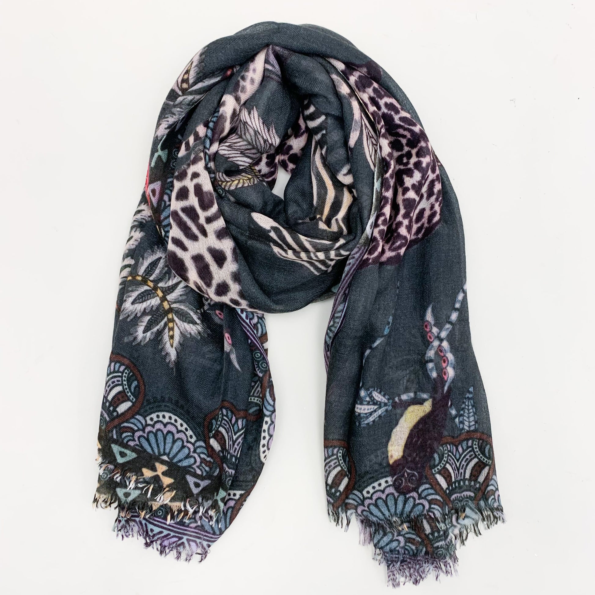 WILDLIFE CASHMERE SCARF