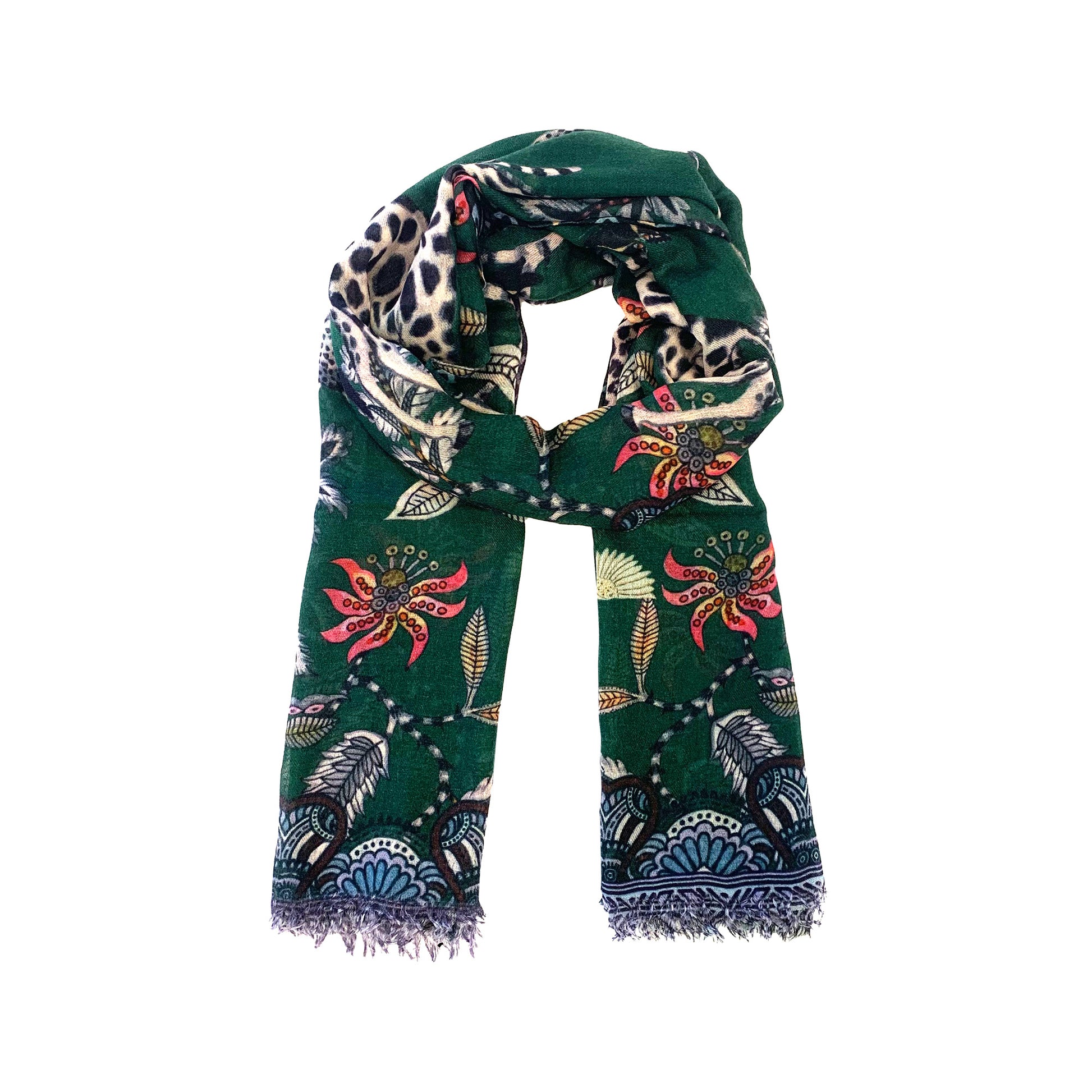 WILDLIFE CASHMERE SCARF