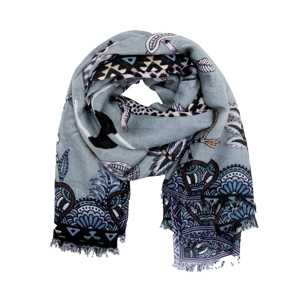 WILDLIFE CASHMERE SCARF