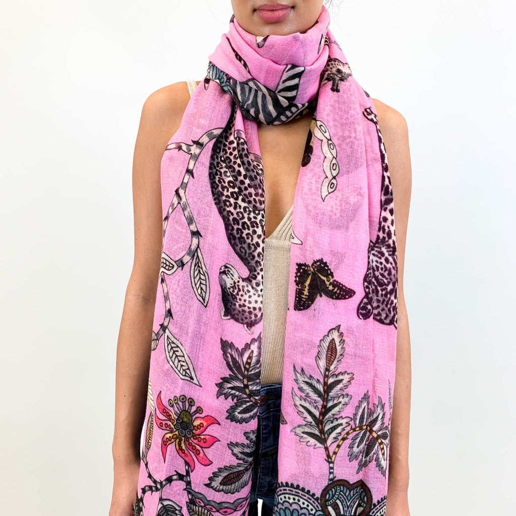 WILDLIFE CASHMERE SCARF