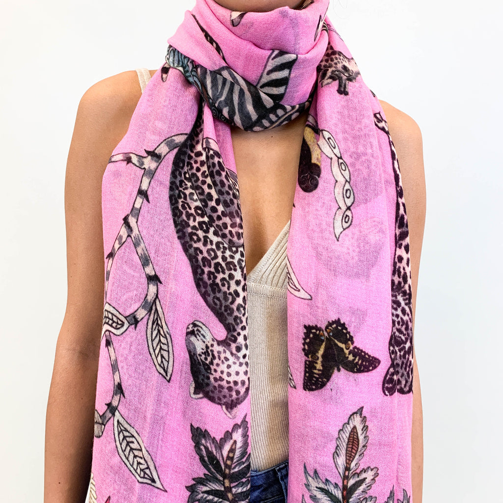 WILDLIFE CASHMERE SCARF