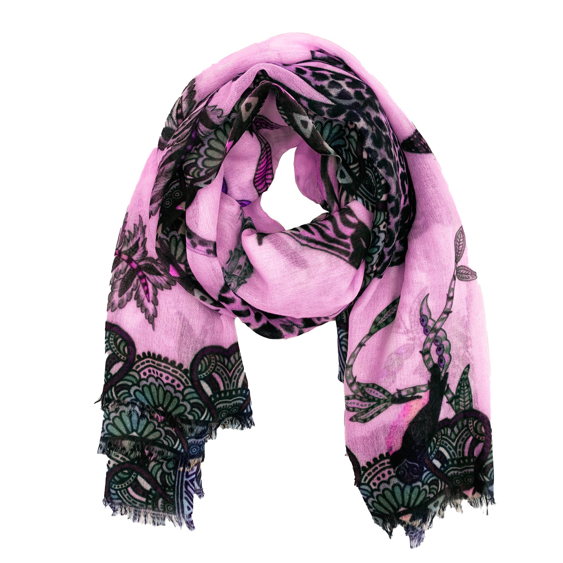WILDLIFE CASHMERE SCARF
