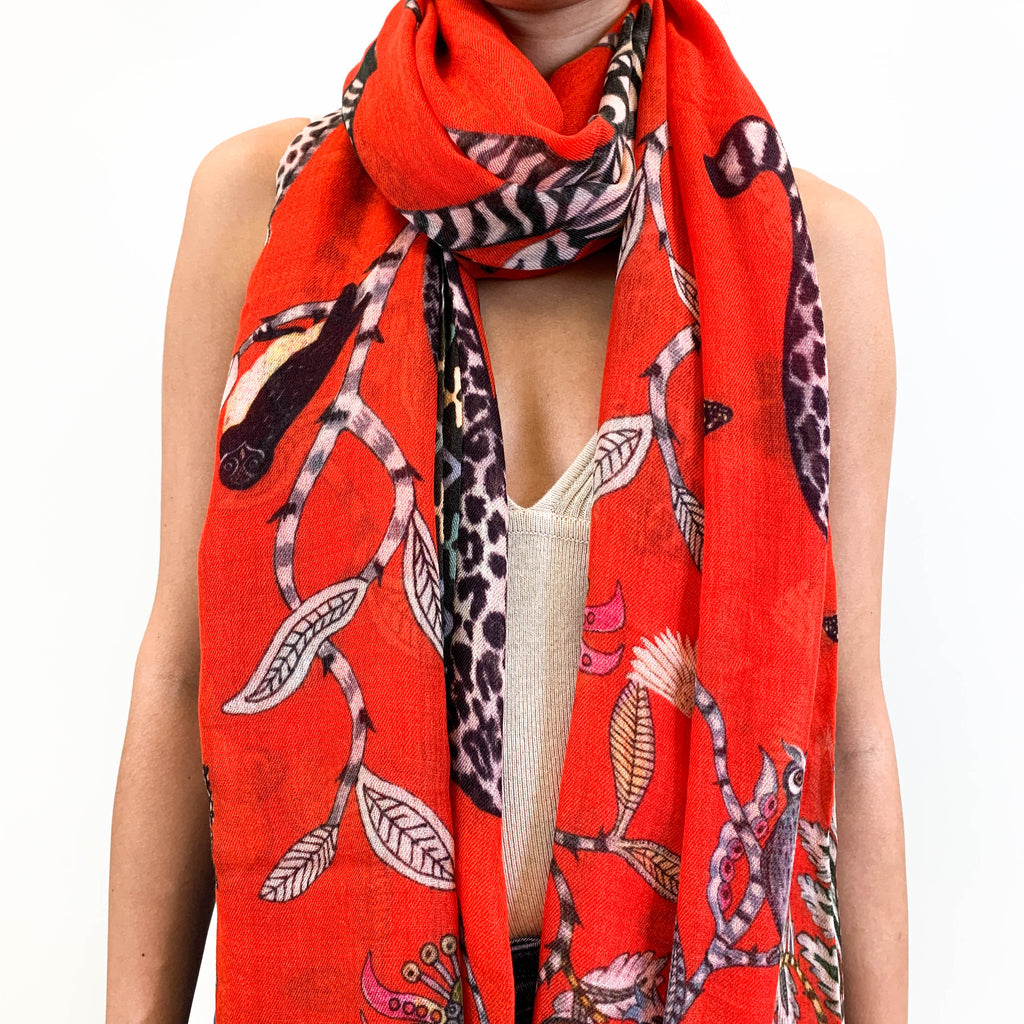 WILDLIFE CASHMERE SCARF