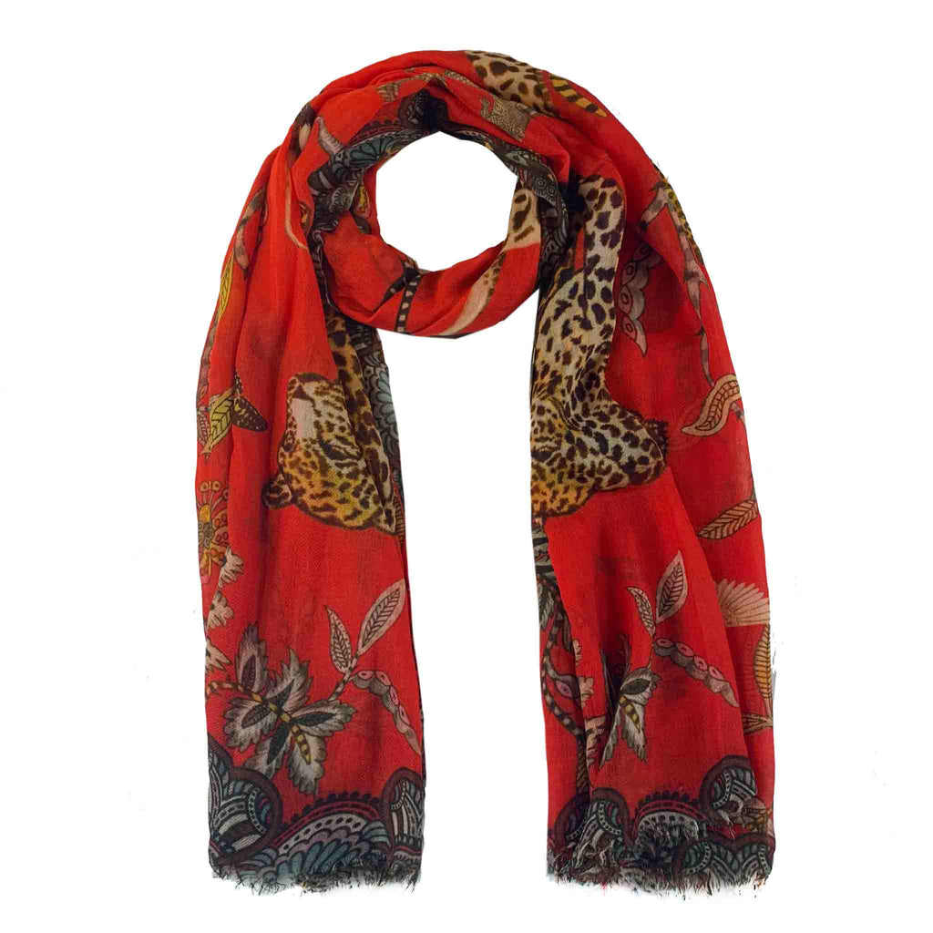 WILDLIFE CASHMERE SCARF