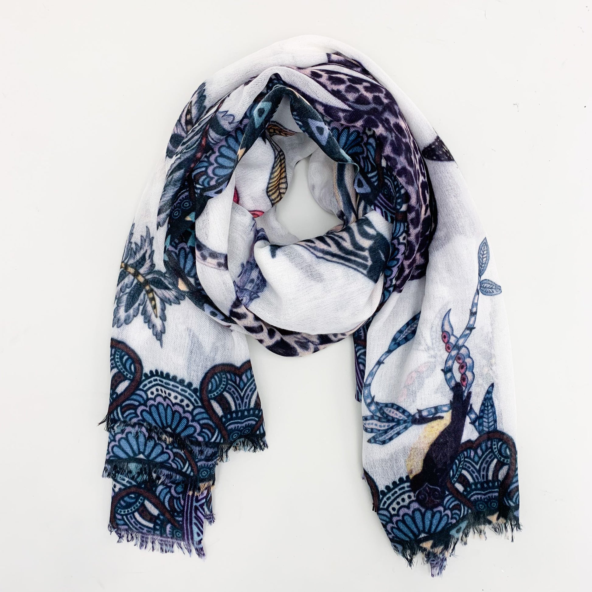 WILDLIFE CASHMERE SCARF
