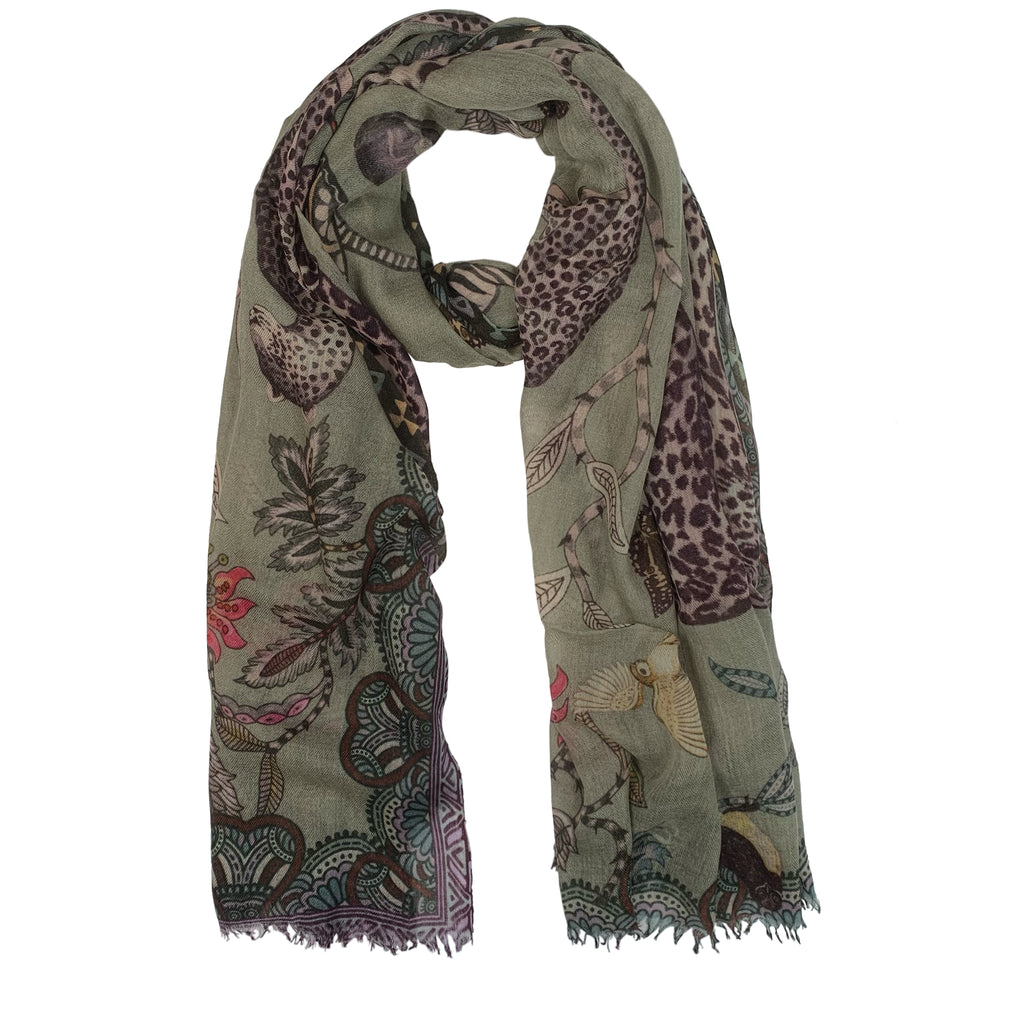 WILDLIFE CASHMERE SCARF