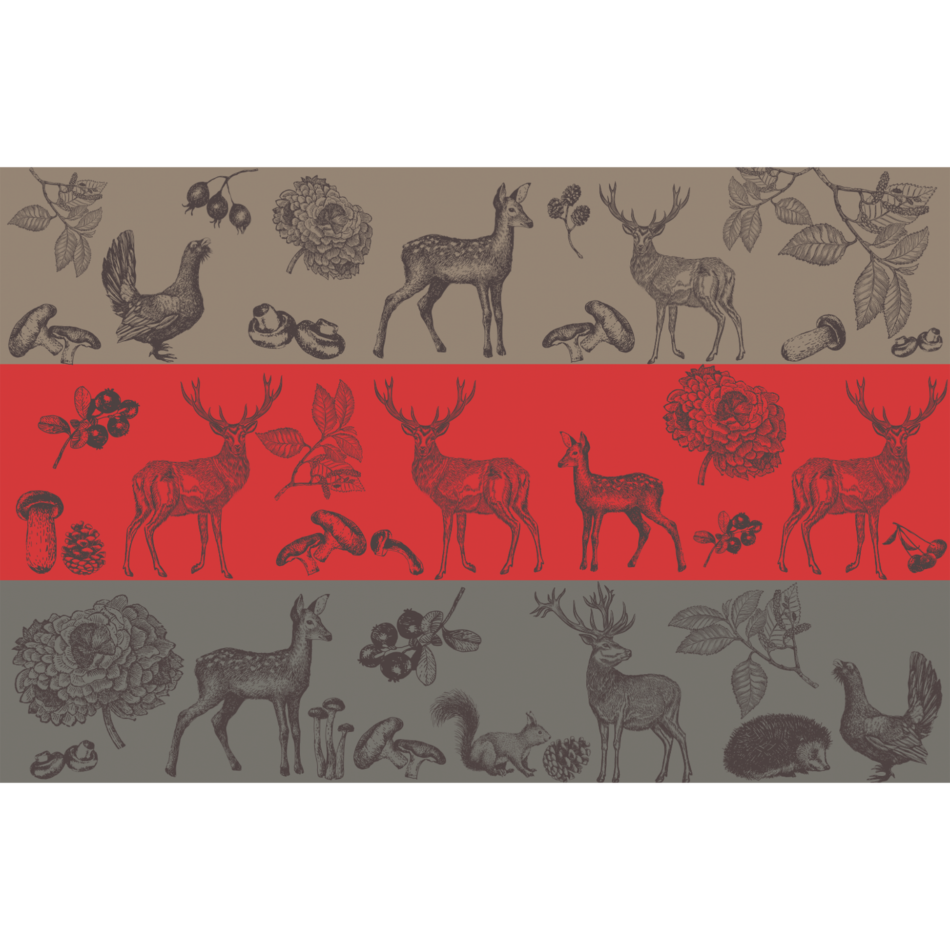 WOODLAND 3 COLOR FELTED CASHMERE SCARF