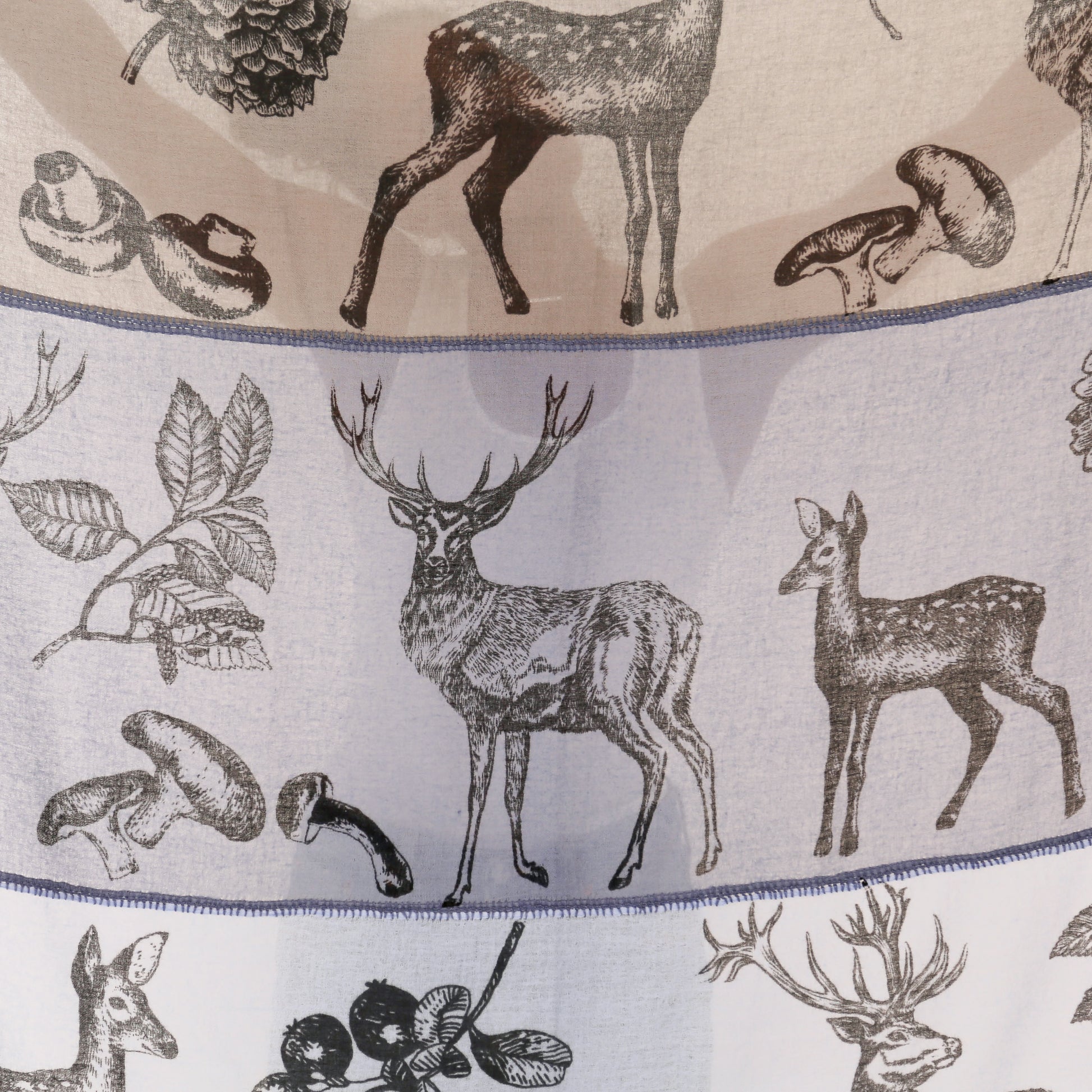 WOODLAND 3 COLOR FELTED CASHMERE SCARF