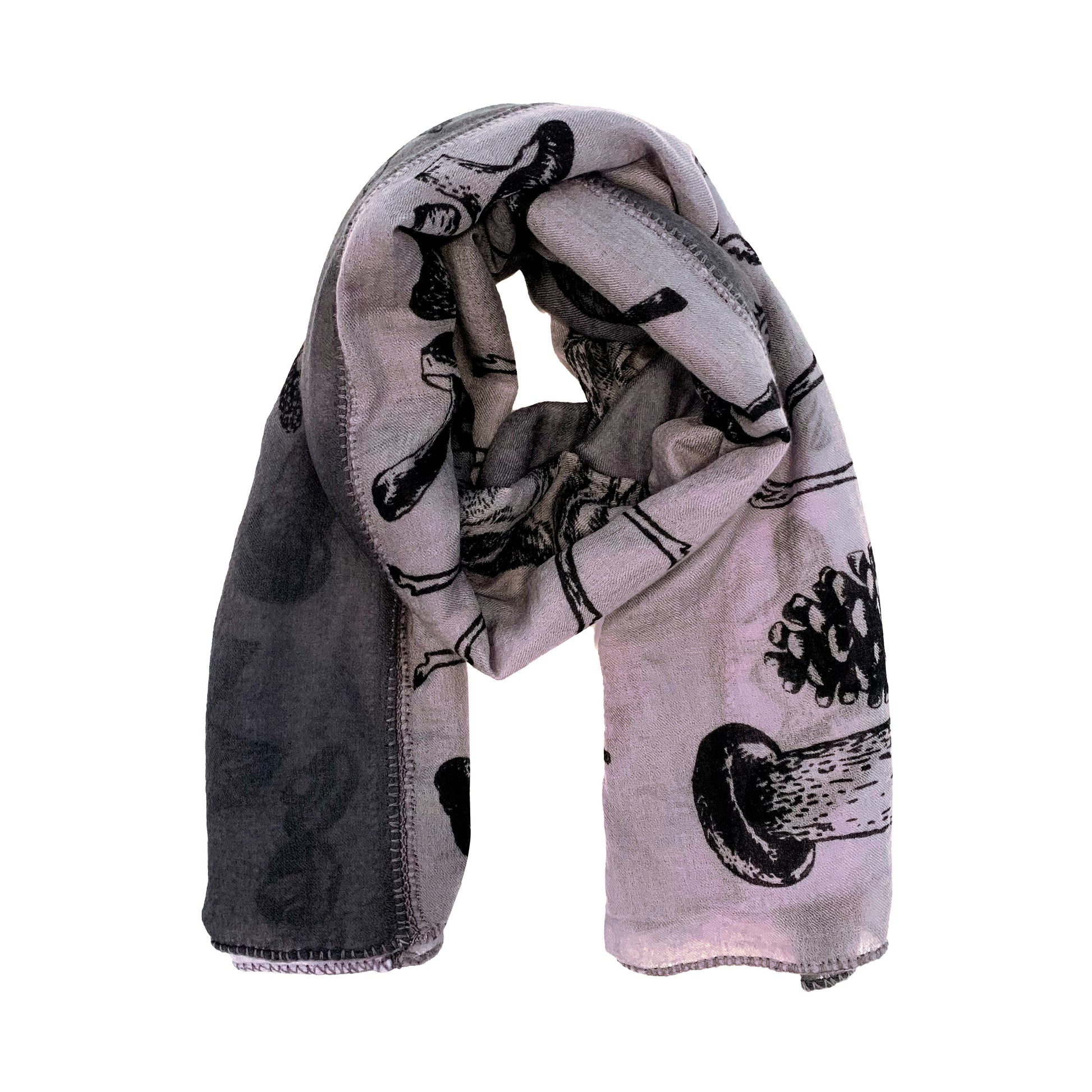 WOODLAND 3 COLOR FELTED CASHMERE SCARF